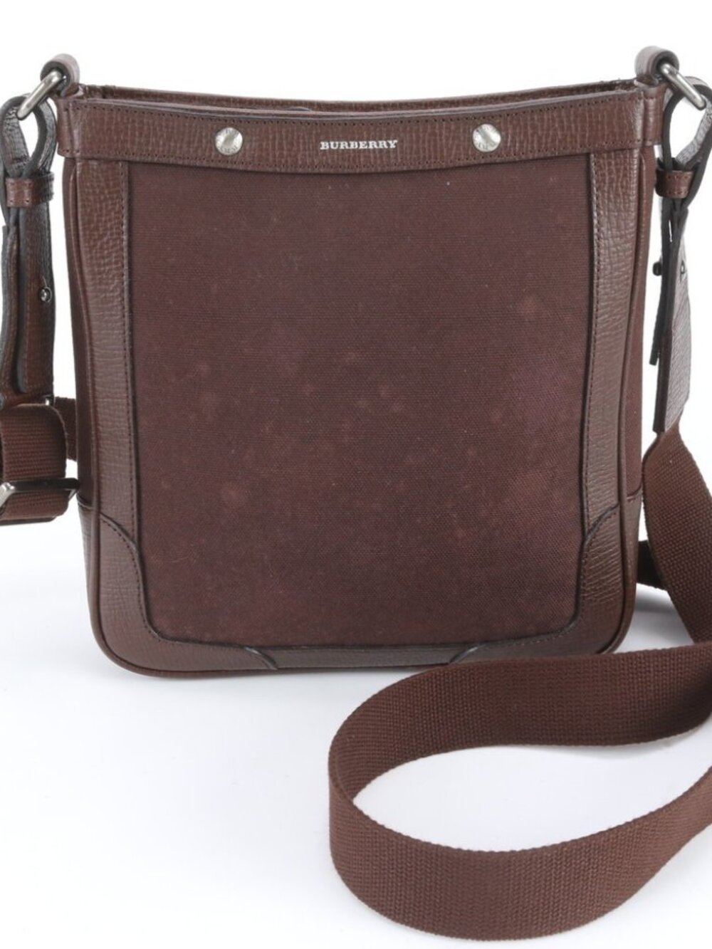 Burberry Brown Canvas and Leather Crossbody Bag